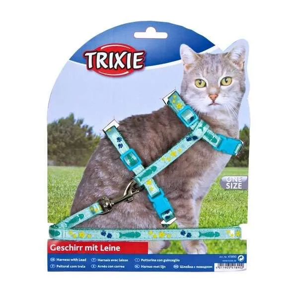 Trixie Katzen-Garnitur mit Leine - mit Motivband