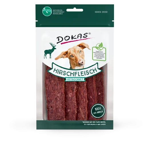 Dokas Dog Snack Hirschfleisch getrocknet 60g