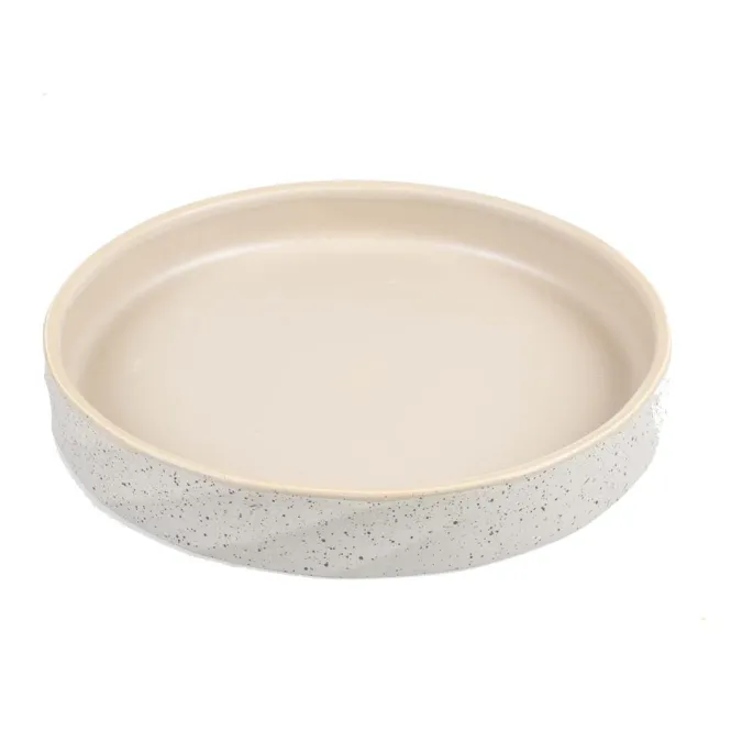 Duvoplus flacher Keramiknapf Stone Wavy Dune - 260ml - 14,5x14,5x3cm