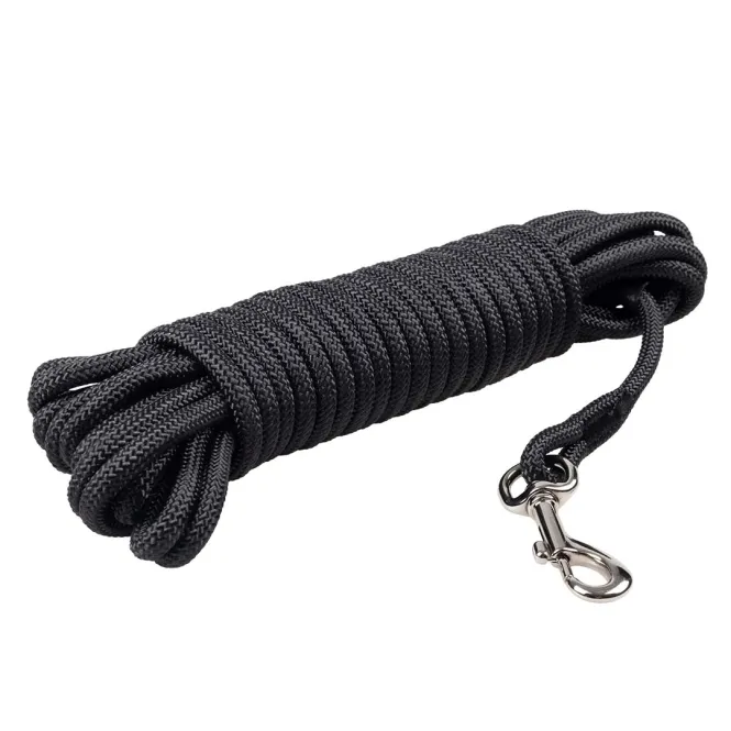 Duvoplus EXPLOR Trackingleine Classic rund - schwarz - 15m/8mm