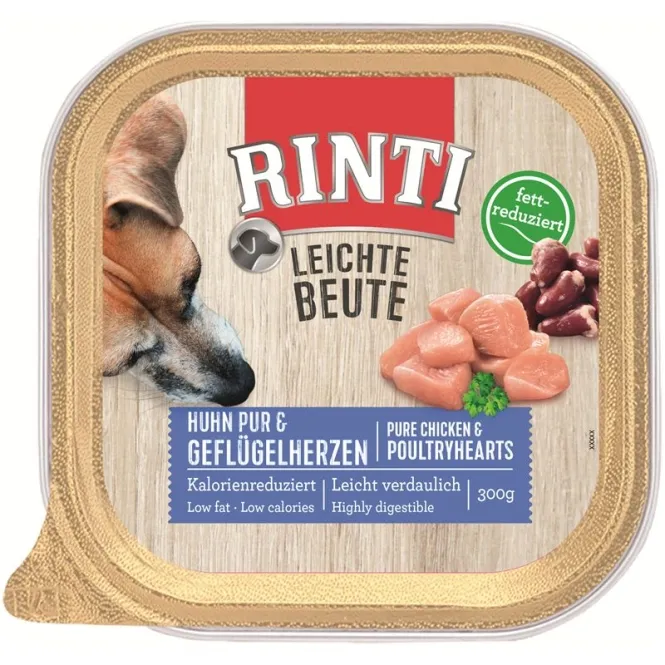 Rinti Schale Leichte Beute Pur & Geflügelherzen 300g