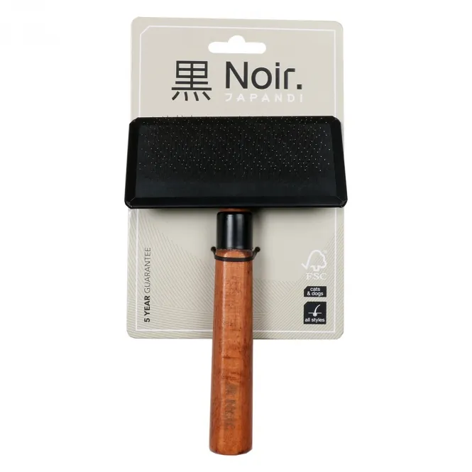 EBI Noir Japandi Slicker-Bürste - L - 18,5 x 11,5 x 3cm