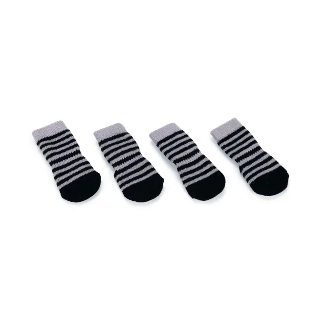 Karlie Doggy Socks Hundesocken 4er Set - Schwarz/Grau - S