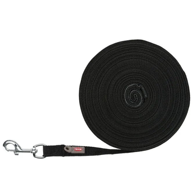 Trixie Schleppleine, 15 m / 20 mm, schwarz