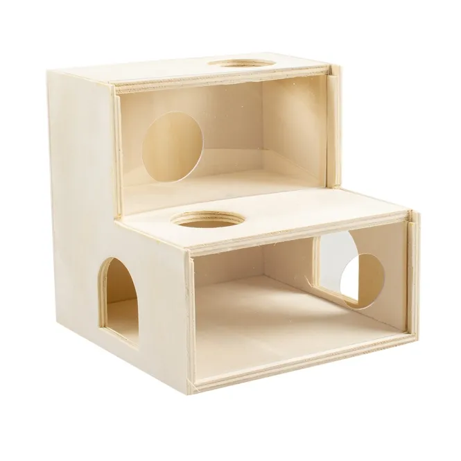 Duvoplus Kletterhaus aus Holz/Plexiglas