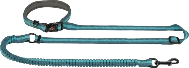 Trixie Jogging-Hundeleine - grafit/aqua