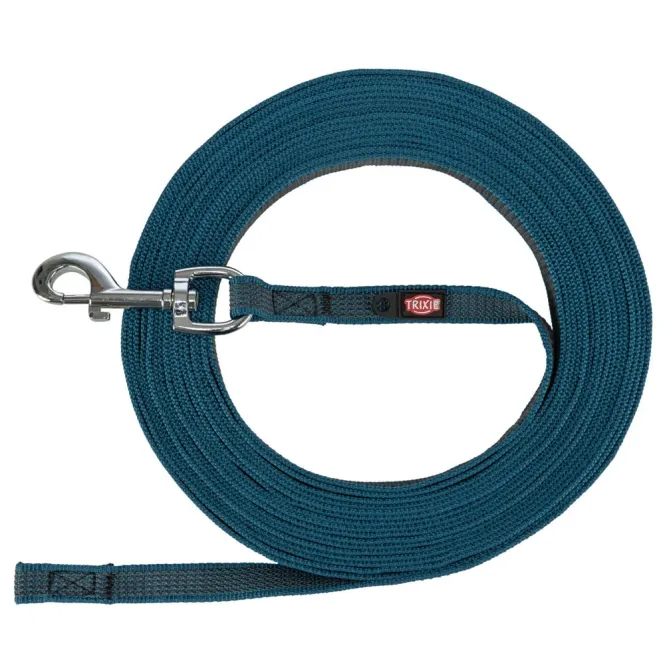 Trixie Schleppleine, gummiert - petrol - 10 m/17 mm