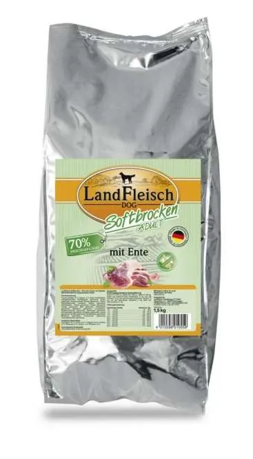 Landfleisch Softbrocken mit Ente - 5 kg
