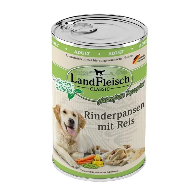 Landfleisch Dog Classic Rinderpansen mit Reis & Gartengemüse - 800g
