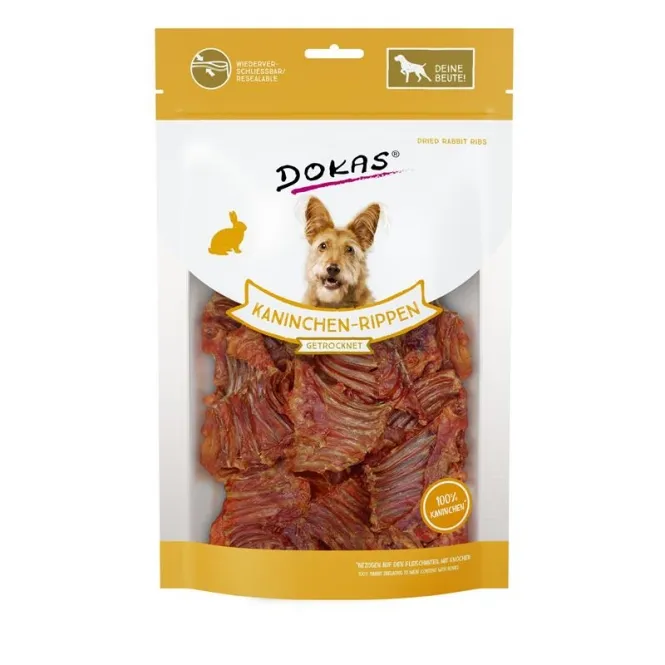 Dokas Dog Snack Kaninchen-Rippen 100 g